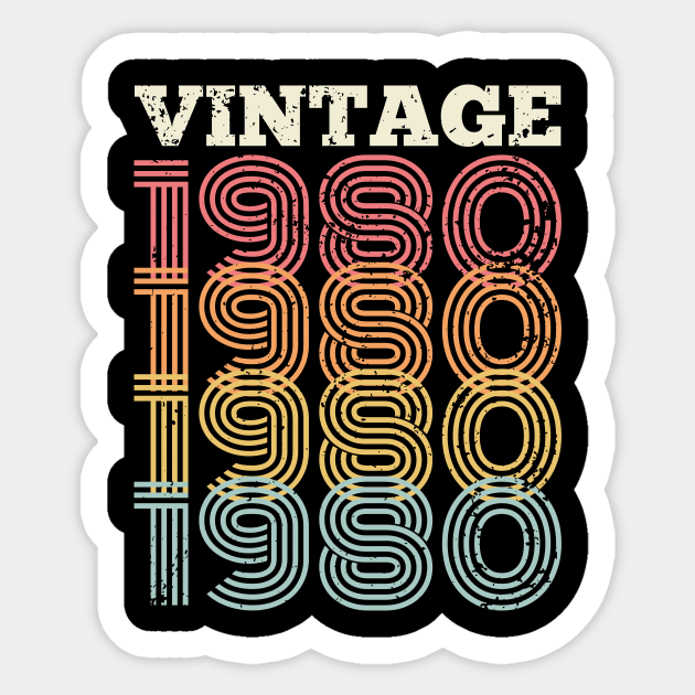 40th birthday gifts for men and women 1980 gift 40 years old Sticker by CheesyB